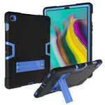 Per Galaxy Tab S5e T720 Custodia combinata in silicone a colori a contrasto + PC con supporto (nero + blu)