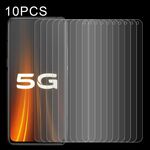 Per Vivo IQOO 3 10 PCS 0.26mm 9H Durezza superficiale 2.5D Pellicola non a schermo intero in vetro temperato antideflagrante