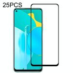25 PCS 9H Durezza superficiale 2.5D Pellicola in vetro temperato a schermo intero con colla piena per Huawei Honor 30s