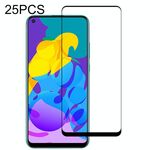 25 PCS 9H Durezza superficiale 2.5D Pellicola in vetro temperato a schermo intero con colla piena per Huawei Honor Play 4T