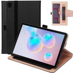 Per Galaxy Tab S6 Lite P610 / P615 Custodia in pelle con vibrazione orizzontale in PU + TPU con texture retrò con supporto, slot per schede e cinturino (nero)