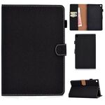 Per Kindle Fire HD8 2016/2017 Tablet PC a tinta unita Custodia in pelle con vibrazione orizzontale magnetica universale con slot per schede e supporto (nero)
