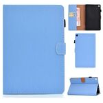 Per Kindle Fire HD8 2016/2017 Tablet PC a tinta unita Custodia in pelle con vibrazione orizzontale magnetica universale con slot per schede e supporto (blu)