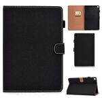 Per Galaxy Tab S5e T720 Tablet PC a tinta unita Custodia in pelle con vibrazione orizzontale magnetica universale con slot per schede e supporto (nero)