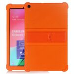 Custodia protettiva in silicone per tablet PC T510 per Galaxy Tab A 10.1 (2019) con staffa invisibile (arancione)