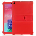 Custodia protettiva in silicone per tablet PC T510 per Galaxy Tab A 10.1 (2019) con staffa invisibile (rossa)