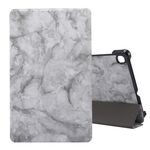 Per Galaxy Tab S6 Lite P610 / P615 Custodia in pelle a ribaltamento orizzontale con struttura in marmo, con supporto a tre pieghe e funzione di sospensione / sveglia (nero grigio)