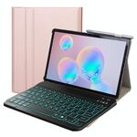 DY-M10P per Lenovo Smart Tab M10 HPD Plus TB-X606F 10.3 pollice 2 in 1 tastiera Bluetooth ABS magnetica rimovibile + custodia protettiva in pelle con stand & sonno / sveglia e supporto per penna (oro rosa)