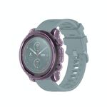 Per Amazfit 3 Custodia per orologio in silicone TPU trasparente (viola trasparente)