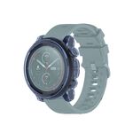 Per Amazfit 3 Custodia per orologio in silicone TPU trasparente (blu trasparente)