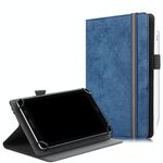 Custodia in pelle universale per tablet PC con struttura in tessuto di marmo da 7-8 pollici a vibrazione orizzontale con portapenna e portapenna