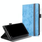 Custodia in pelle universale per tablet PC con struttura in tessuto di marmo da 7-8 pollici a vibrazione orizzontale con portapenne