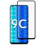 Per Huawei Honor 9C Full Glue Pellicola in vetro temperato a schermo intero (nero)