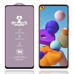 Per Samsung Galaxy A21S 9H HD Grande Arc High Allumina Full Screen Temperato in vetro temperato