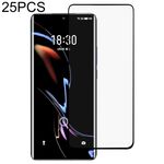 Per Meizu 18 PRO / 18S PRO 25 PCS 3D Bordo curvo Film a schermo intero Film in vetro temperato (nero)