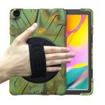 Per Samsung Galaxy TAB A 10.1 (2019) T515 / T510 Antifondo antiurto Silicone + custodia protettiva per PC con supporto e tracolla e cinturino a mano (mimetizzazione)