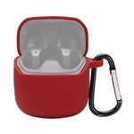 Custodia protettiva per auricolari in silicone per JBL Club Pro +, con gancio (rosso)