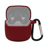 Custodia protettiva per auricolari in silicone per JBL Club Pro +, con gancio (vino rosso)