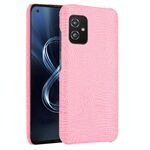 Per Asus Zenfone 8 ZS590KS Immobili a prova di coccodrillo PC + Caso PU (rosa)