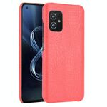 Per Asus Zenfone 8 ZS590KS Ammortizzatore di coccodrillo PC + Custodia in PU (rosso)