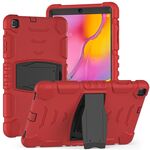 Per Samsung Galaxy Tab A 10.1 (2019) T510 T510 Schermo di protezione a 3 strati Telaio + PC + Cassa combinata antiurto in silicone con supporto (rosso + nero)
