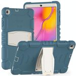 Per Samsung Galaxy Tab A 10.1 (2019) T510 T510 Schermo per schermo a 3 strati Telaio + PC + Cassa combinata antiurto in silicone con supporto (fiordaliso blu)