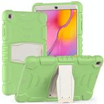 Per Samsung Galaxy Tab A 10.1 (2019) T510 Schermo di protezione a 3 strati Telaio schermo + PC + Cassa combinata antiurto in silicone con supporto (Matcha Green)