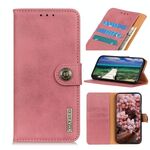 Per Asus Zenfone 8 Khazneh Texture in pelle di vacchetta orizzontale in pelle flip con titolare e slot per schede e portafoglio (rosa)