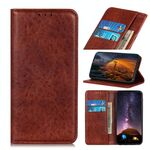 Per Asus Zenfone 8 Magnetic Crazy Horse Texture Custodia a flip orizzontale in pelle con supporto e carte e portafoglio (marrone)