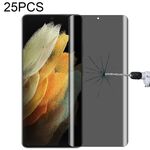 Per Samsung Galaxy S21 Ultra 5G 25 pezzi 0,3 mm 9H Durezza superficiale 3D Pellicola per vetro privacy con superficie curva