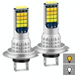 2 PCS V6 H7 DC9-36V 30W 3000LM IP65 Auto LED Doppio colore Fendinebbia con lampada SMD-2525 30LEDS