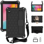 Per Samsung Galaxy Tab a 8.0 & S Pen (2019) P200 / P205 DESIGN DESIGN EVA + PC Quattro custodia protettiva antiurto angolare con cinturino (nero + nero)