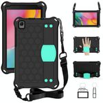 Per Samsung Galaxy Tab A 8.0 & S Pen (2019) P200 / P205 DESIGN DESIGN EVA + PC Quattro custodia protettiva antiurto angolare con cinturino (nero + menta)