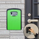 Cassetta di sicurezza per armadietto a muro con serratura con password grande Scatola di sicurezza per villa in metallo (verde)
