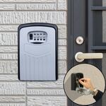 Cassetta di sicurezza per armadietto a muro con serratura con password grande Scatola di sicurezza per villa in metallo (grigio)