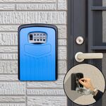 Grande cassetta di sicurezza per armadietto a muro con serratura con password in metallo Scatola di sicurezza per villa (blu)