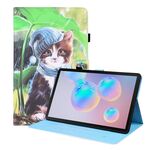 Per Samsung Galaxy Tab S8 / GALAXY TAB S7 2020 SM-T870 / SM-T875 SM-T870 / SM-T875 Caso di cuoio orizzontale orizzontale con supporto e carta Slot e cornice fotografica (gattino BIB)