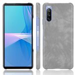 Per Sony Xperia 1 III antiurto texture texture texture + custodia PU (grigio)