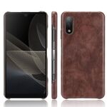Per Sony Xperia Ace II antiurto antiurto texture texture PC + custodia in PU (marrone)