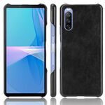 Per Sony Xperia 10 III antiurto texture texture texture + custodia PU (nero)
