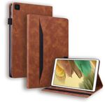 Per Samsung Galaxy Tab A7 Lite 8.7 SM-T220 / SM-T225 Business Business Antiurto Antipartimenti orizzontale Cassa in pelle con supporto e carte Slot e foto Cornice e Slot per penna (Brown)