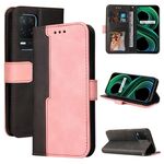 Per OPPO Realme 8 5G / V13 5G / Q3 5G / Q3i 5G Business Stitching-Color Horizontal Flip PU Custodia in pelle con supporto e carte Slot & Photo Frame & Lanyard (rosa)