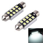2 PCS 39mm Festone 3W 300LM Luce bianca 8 LED 3528 SMD Canbus Lampade da lettura per auto senza errori, DC 12