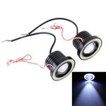 3.0 pollici DC 12V 10W 900LM 6500K Fendinebbia per auto Angel Eyes Fendinebbia (luce bianca + luce bianca)