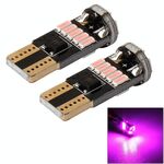 2 PCS DC 12V 2W 240LM 5500K T10-4014-15SMD Larghezza della lampada per auto Luce di ingombro Luci di parcheggio （Luce rosa）