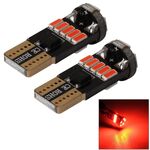 2 PCS DC 12V 2W 240LM 5500K T10-4014-15SMD Larghezza della lampada per auto Luce di ingombro Luci di parcheggio （Luce rossa）