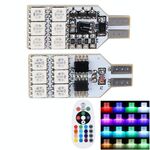 2 PCS Colorful 39MM T10 Port Remote Control Car Dome Lampada da lettura a LED con 12 luci a LED