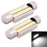 2 PCS 41mm 2W 240LM Luce bianca 24 LED SMD 4014 Lampadina senza errori Luci targa per auto