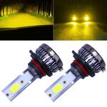 2 PCS 9005 DC9-36V / 36W / 3000K / 6000LM IP68 Mini COB per auto / moto LED Lampade per fari / Fendinebbia (luce dorata)
