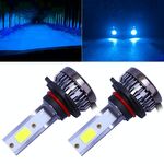 2 PCS 9006 DC9-36V / 36W / 8000K / 6000LM IP68 Mini COB per auto / moto LED Lampade per fari / Fendinebbia (Luce blu ghiaccio)